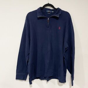 Polo Ralph Lauren Navy Blue Estate Rib Pullover Size XL